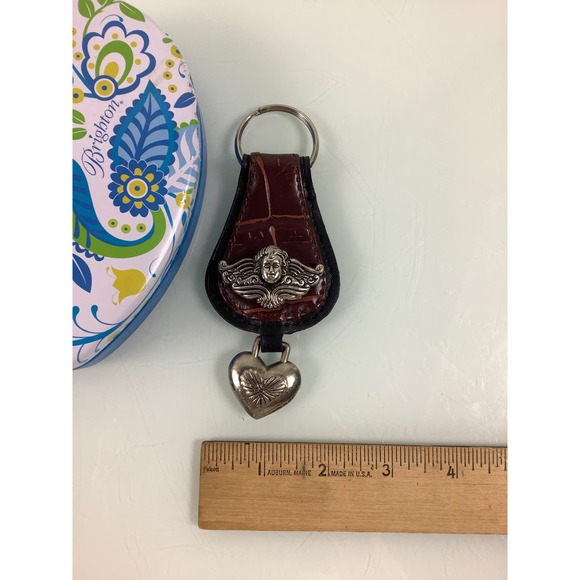 Brighton Heart and Angel Leather Keychain in presentation box EUC - Picture 4 of 12